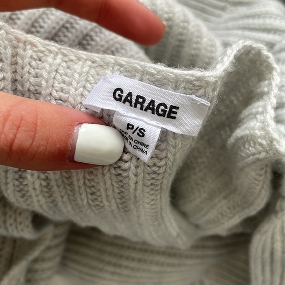 SALE!! Grey crop Garage sweater (reversible).    3 - Picture 6 of 7